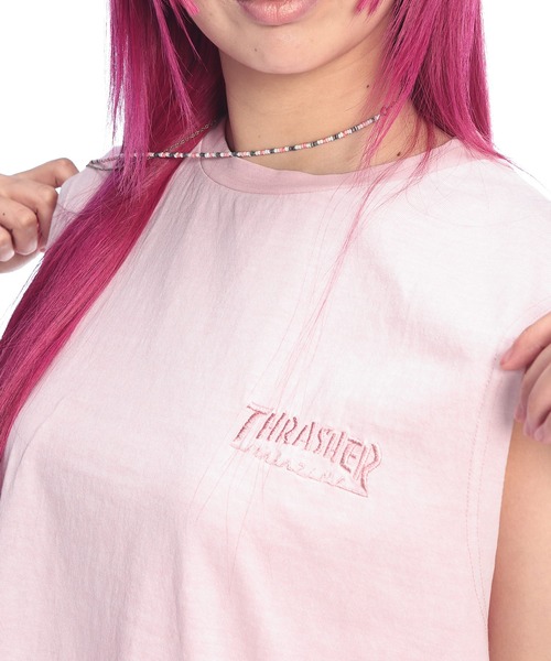 THRASHER(スラッシャー)の「THRASHER (スラッシャー) ノースリーブ バックプリント ブランドロゴ Tシャツ メンズ レディース(Tシャツ/カットソー・メンズ・ブルー/ピンク/ブラック×レッド/ブラック×ブラック・L/M)」の17枚目の写真