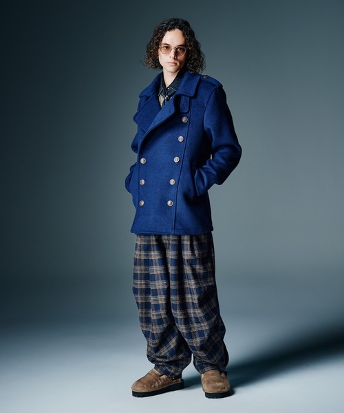 glamb(グラム)の「Knee Tuck Check Pants / ニータックチェックパンツ(その他パンツ・メンズ・グレー/ネイビー・S/M/L)」の10枚目の写真