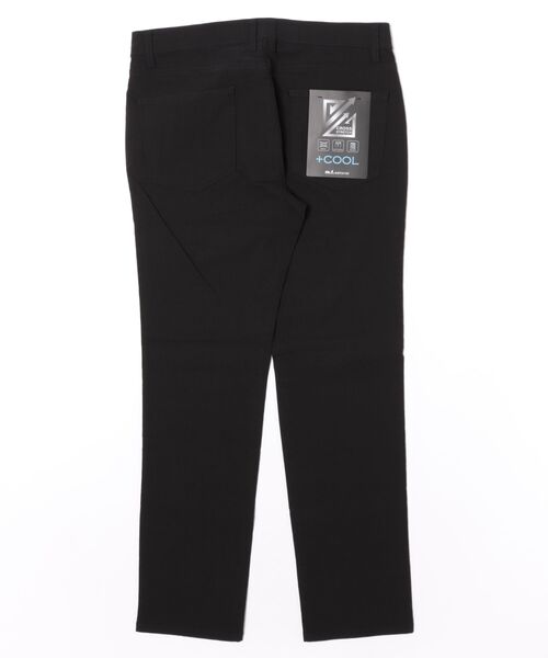 m.f.editorial(エムエフエディトリアル)の「パンツ メンズ ストレッチ 接触冷感 スリム 5ポケット テーパード ジャガード クロスストレッチ + クール(チノパンツ・メンズ・ブラック/ライトグレー・S/MEDIUM/LARGE/X-LARGE)」の3枚目の写真