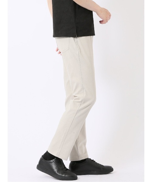 m.f.editorial(エムエフエディトリアル)の「パンツ メンズ ストレッチ 接触冷感 スリム 5ポケット テーパード ジャガード クロスストレッチ + クール(チノパンツ・メンズ・ブラック/ライトグレー・S/MEDIUM/LARGE/X-LARGE)」の21枚目の写真