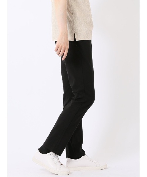 m.f.editorial(エムエフエディトリアル)の「パンツ メンズ ストレッチ 接触冷感 スリム 5ポケット テーパード ジャガード クロスストレッチ + クール(チノパンツ・メンズ・ブラック/ライトグレー・S/MEDIUM/LARGE/X-LARGE)」の6枚目の写真