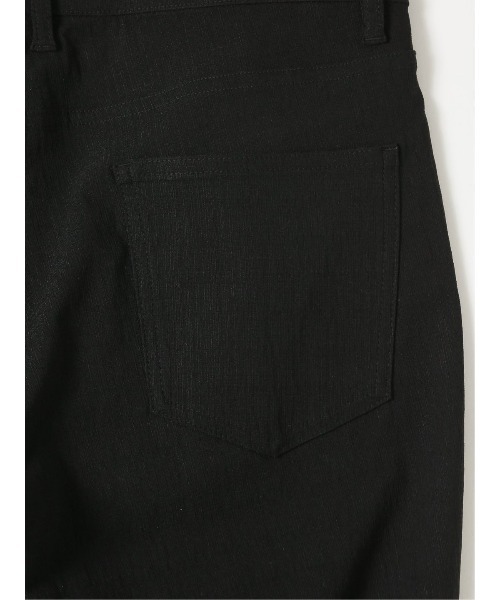 m.f.editorial(エムエフエディトリアル)の「パンツ メンズ ストレッチ 接触冷感 スリム 5ポケット テーパード ジャガード クロスストレッチ + クール(チノパンツ・メンズ・ブラック/ライトグレー・S/MEDIUM/LARGE/X-LARGE)」の16枚目の写真