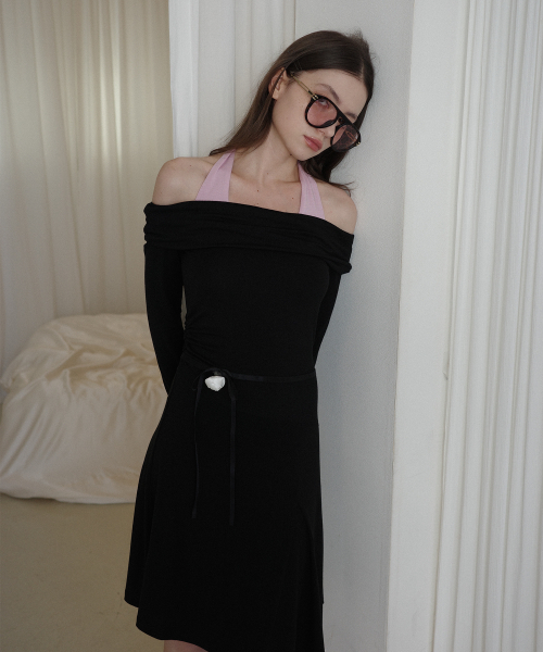 SALON DE YOHN（サロンドヨーン）の「Halter Neck Jersey Dress_ Black（ワンピース・レディース・その他・FREE）」の5枚目の写真