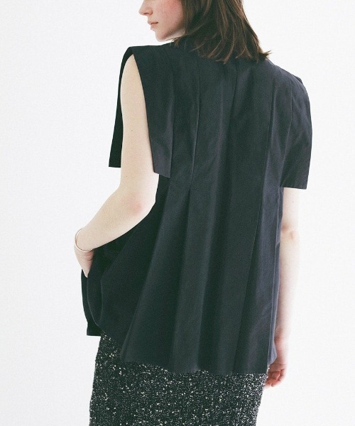 CLANE（クラネ）の「SQUARE SLEEVE SHIRTS 10122-4293（シャツ/ブラウス・メンズ・ホワイト/ネイビー・1）」の9枚目の写真