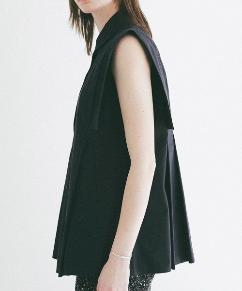 CLANE（クラネ）の「SQUARE SLEEVE SHIRTS 10122-4293（シャツ/ブラウス・メンズ・ホワイト/ネイビー・1）」の10枚目の写真