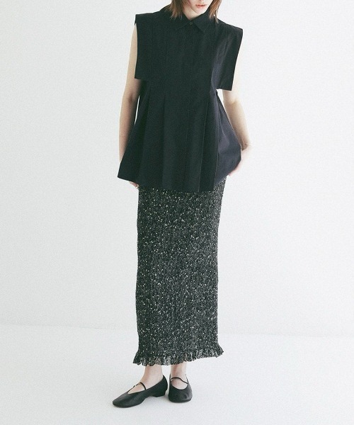 CLANE（クラネ）の「SQUARE SLEEVE SHIRTS 10122-4293（シャツ/ブラウス・メンズ・ホワイト/ネイビー・1）」の8枚目の写真