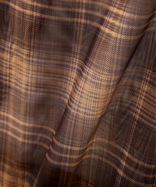 AVIREX(アヴィレックス)の「《直営店限定》SHEER CHECK SHIRT(シャツ/ブラウス・レディース・オレンジ/ベージュ・F)」の11枚目の写真