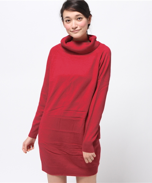 OUTLET（アウトレット）の「【mystic】ベーシックオフタートルワンピース（ワンピース・レディース・レッド/ブラック/グレー/オフホワイト・FREE）」の4枚目の写真