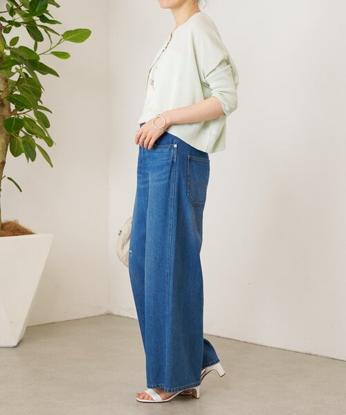 BEARDSLEY(ビアズリー)の「和紙BIGカーデ(ニット/セーター・レディース・ライム/ライトグレー・FREE)」の21枚目の写真