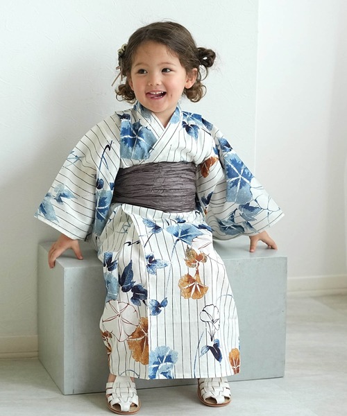 utatane(ウタタネ)の「2026新作 浴衣ワンピース2点セット 男女兼用 utatane(浴衣・キッズ・ネイビー系2/ブルー系1/ネイビー系1/イエロー系1/レッド系2/レッド系1/グリーン系1/ブルー系2・90cm/130cm/120cm/110cm/100cm)」の5枚目の写真