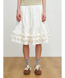 PLZPROJECT（プリーズプロジェクト）の「CAN_CAN FRILL SKIRT, WHITE（スカート）」