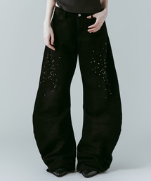 【Knuth Marf】studded draped denim pants スタッズドレープデニムパンツ クヌースマーフ