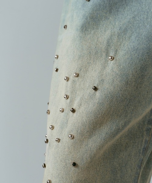 Knuth Marf(クヌースマーフ)の「【Knuth Marf】studded draped denim pants(デニムパンツ・レディース・ブルー/ブラック・XS/S)」の12枚目の写真