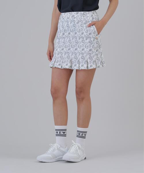 St ANDREWS】【ストレッチ】ケルトリーフプリントスカート (WOMENS