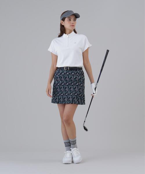 St ANDREWS(セントアンドリュース)の「【St ANDREWS】【ストレッチ】ケルトリーフプリントスカート (WOMENS)(スカート・レディース・ホワイト/ブラック・S/M)」の4枚目の写真