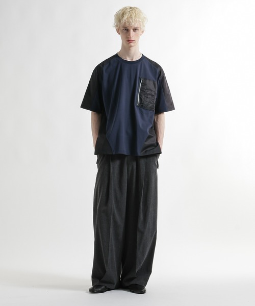 HARE（ハレ）の「MA-1ドッキングプルオーバー(HARE)（Tシャツ/カットソー・メンズ・ネイビー/ブラック・FREE）」の5枚目の写真