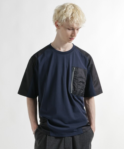 HARE（ハレ）の「MA-1ドッキングプルオーバー(HARE)（Tシャツ/カットソー・メンズ・ネイビー/ブラック・FREE）」の10枚目の写真