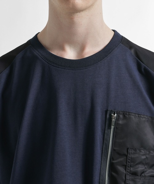 HARE（ハレ）の「MA-1ドッキングプルオーバー(HARE)（Tシャツ/カットソー・メンズ・ネイビー/ブラック・FREE）」の16枚目の写真