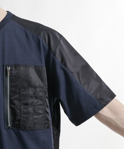 HARE（ハレ）の「MA-1ドッキングプルオーバー(HARE)（Tシャツ/カットソー・メンズ・ネイビー/ブラック・FREE）」の17枚目の写真