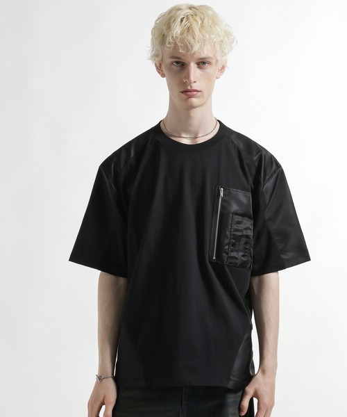 HARE（ハレ）の「MA-1ドッキングプルオーバー(HARE)（Tシャツ/カットソー・メンズ・ネイビー/ブラック・FREE）」の7枚目の写真