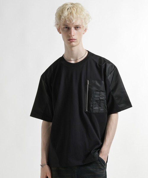 HARE（ハレ）の「MA-1ドッキングプルオーバー(HARE)（Tシャツ/カットソー・メンズ・ネイビー/ブラック・FREE）」の8枚目の写真