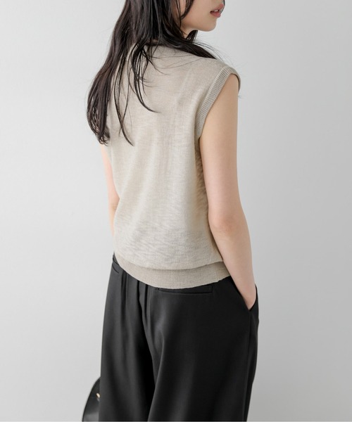 La-gemme（ラジェム）の「シアーニットトップス（ニット/セーター・レディース・ブラック/アイボリー/イエロー/ベージュ/グレー・フリー）」の22枚目の写真