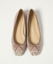 ODETTE E ODILE オデットエオディール バレエシューズ WEB限定】バレエコンビスクエア フラット10□↑（バレエシューズ