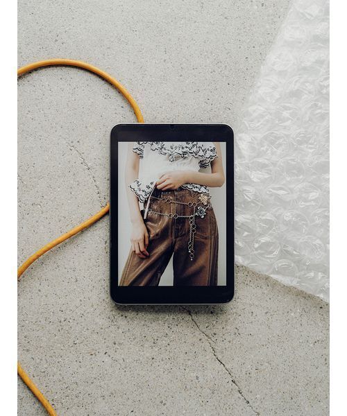 LILY BROWN（リリーブラウン）の「コットンレースオフショルトップス（Tシャツ/カットソー・レディース・ライトブルー/マルチ/ホワイト・F）」の8枚目の写真
