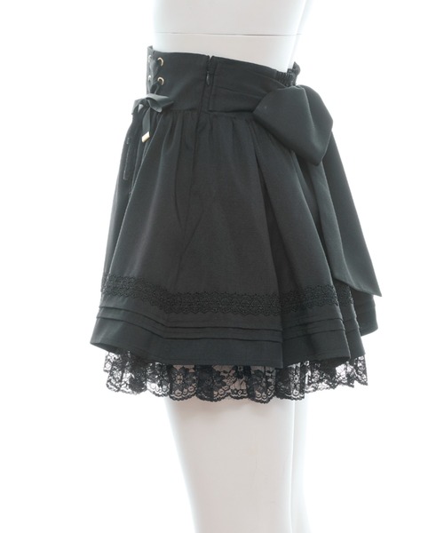 Secret Honey(シークレットハニー)の「三角マチティアードスカパン(スカート・レディース・ブラック/ワインレッド・MEDIUM)」の11枚目の写真