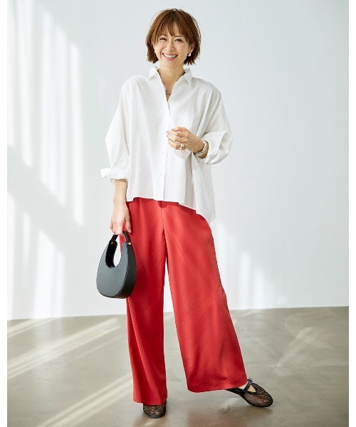 DoCLASSE( ドゥクラッセ)の「ビューティバイアスパンツ/63cm(その他パンツ・レディース・グレイッシュベージュ/ダークグリーン/ライトグレー/ライトグリーン/ライトグレー系/ブラウン/レッド/ブラック/ダークブラウン/ネイビー・9/7/17/15 /13/11)」の10枚目の写真