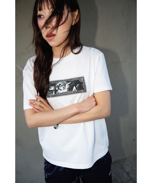 ERSCO(イーアルエスコ)の「ダラー ロゴ Tシャツ_ブラック(Tシャツ/カットソー・レディース・その他・X-LARGE/LARGE/MEDIUM)」の4枚目の写真