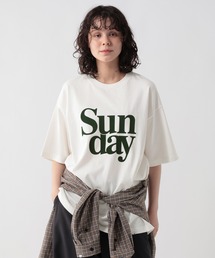 サンデイアートプリントTシャツ