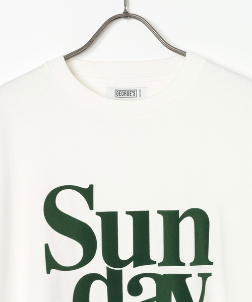 GEORGE'S(ジョージズ)の「サンデイアートプリントTシャツ(Tシャツ/カットソー・メンズ・オフホワイト/ワインレッド・MEDIUM/LARGE)」の4枚目の写真