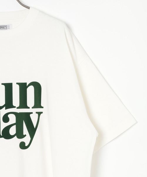GEORGE'S(ジョージズ)の「サンデイアートプリントTシャツ(Tシャツ/カットソー・メンズ・オフホワイト/ワインレッド・MEDIUM/LARGE)」の6枚目の写真