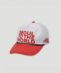 FRUAND（フルアンド）の「FRU& NEEDLE POINT MIX MASH CAP_RED&WHITE（キャップ）」