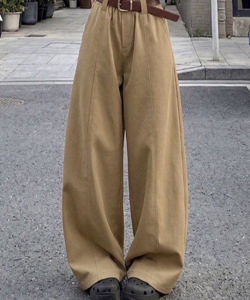 NANEA（ナネア）の「ウエストゴムワイドパンツ（その他パンツ・レディース・グリーン/ベージュ/ブラック/チャコールグレー・LARGE/MEDIUM）」の11枚目の写真