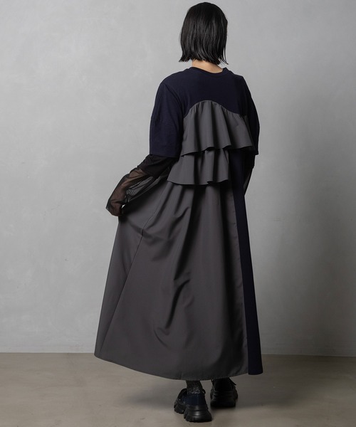 MARECHAL TERRE(マルシャルテル)の「2Wayフリルワンピース(ワンピース・レディース・カーキ/ネイビー/ブラック/チョコ・MEDIUM)」の14枚目の写真