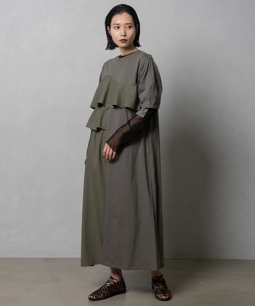 MARECHAL TERRE(マルシャルテル)の「2Wayフリルワンピース(ワンピース・レディース・カーキ/ネイビー/ブラック/チョコ・MEDIUM)」の16枚目の写真