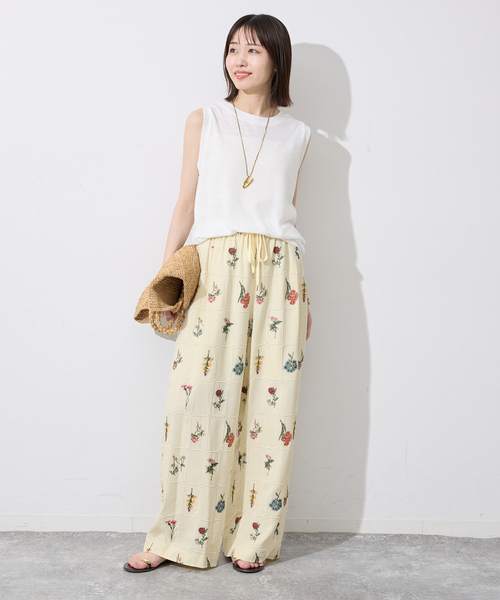 SLOBE IENA（スローブイエナ）の「《追加》embroideryメッシュパンツ（その他パンツ・レディース・ブラック/ホワイト・FREE）」の13枚目の写真