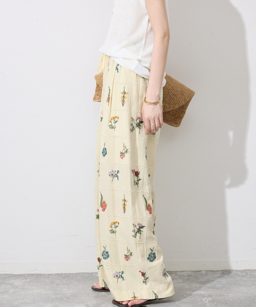 SLOBE IENA（スローブイエナ）の「《追加》embroideryメッシュパンツ（その他パンツ・レディース・ブラック/ホワイト・FREE）」の18枚目の写真