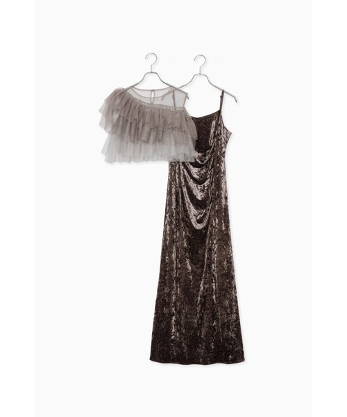et.UNiVER(エトユニベール)の「Drape slip dress(ドレス・レディース・ブラウン/グレー/ブラック・SMALL/MEDIUM/LARGE)」の19枚目の写真