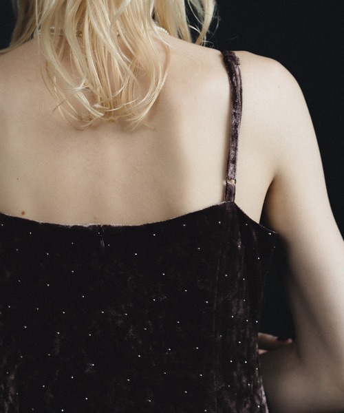 et.UNiVER(エトユニベール)の「Drape slip dress(ドレス・レディース・ブラウン/グレー/ブラック・SMALL/MEDIUM/LARGE)」の16枚目の写真