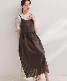 couture brooch | 【洗える】レースチェック キャミワンピ―ス(ワンピース)