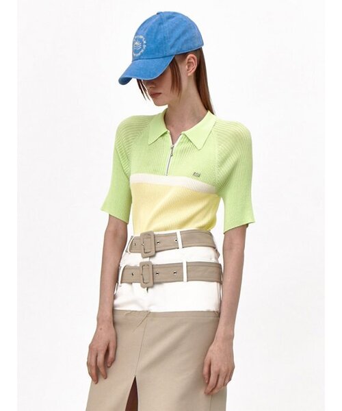 Kijun(キジュン)の「Polo Zip-up Knit Lime(その他トップス・レディース・その他・SMALL)」の9枚目の写真