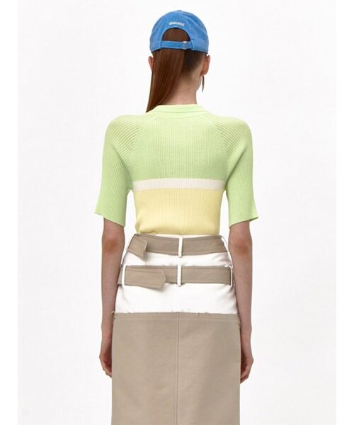 Kijun(キジュン)の「Polo Zip-up Knit Lime(その他トップス・レディース・その他・SMALL)」の2枚目の写真