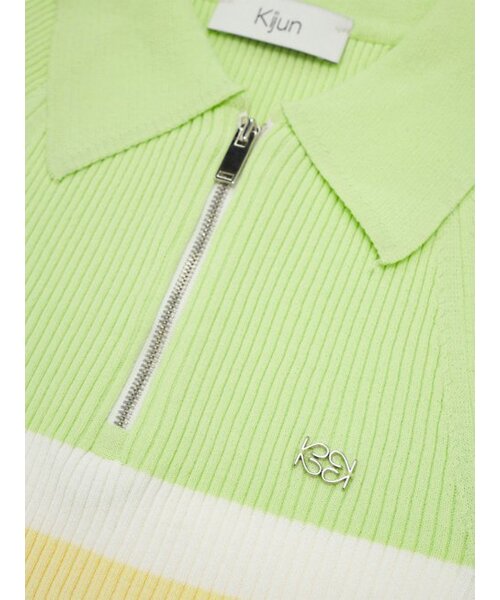 Kijun(キジュン)の「Polo Zip-up Knit Lime(その他トップス・レディース・その他・SMALL)」の7枚目の写真