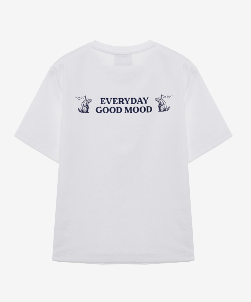 MIND BRIDGE WOMEN（マインドブリッジウーマン）の「[W][コリンズ]スーピマ_バックポイントオーバーサイズTシャツ - 2カラー（Tシャツ/カットソー・レディース・ミント/オフホワイト・55/66）」の4枚目の写真