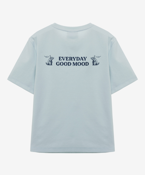 MIND BRIDGE WOMEN（マインドブリッジウーマン）の「[W][コリンズ]スーピマ_バックポイントオーバーサイズTシャツ - 2カラー（Tシャツ/カットソー・レディース・ミント/オフホワイト・55/66）」の6枚目の写真