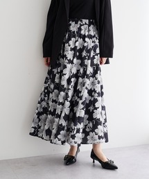 フラワー柄マーメイドスカート