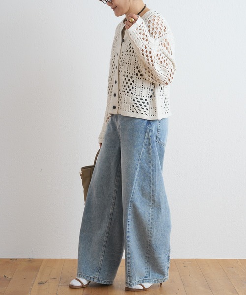 PUAL CE CIN(ピュアルセシン)の「バレルシルエットデニムパンツ(デニムパンツ・レディース・ブルー/インディゴブルー・FREE)」の6枚目の写真